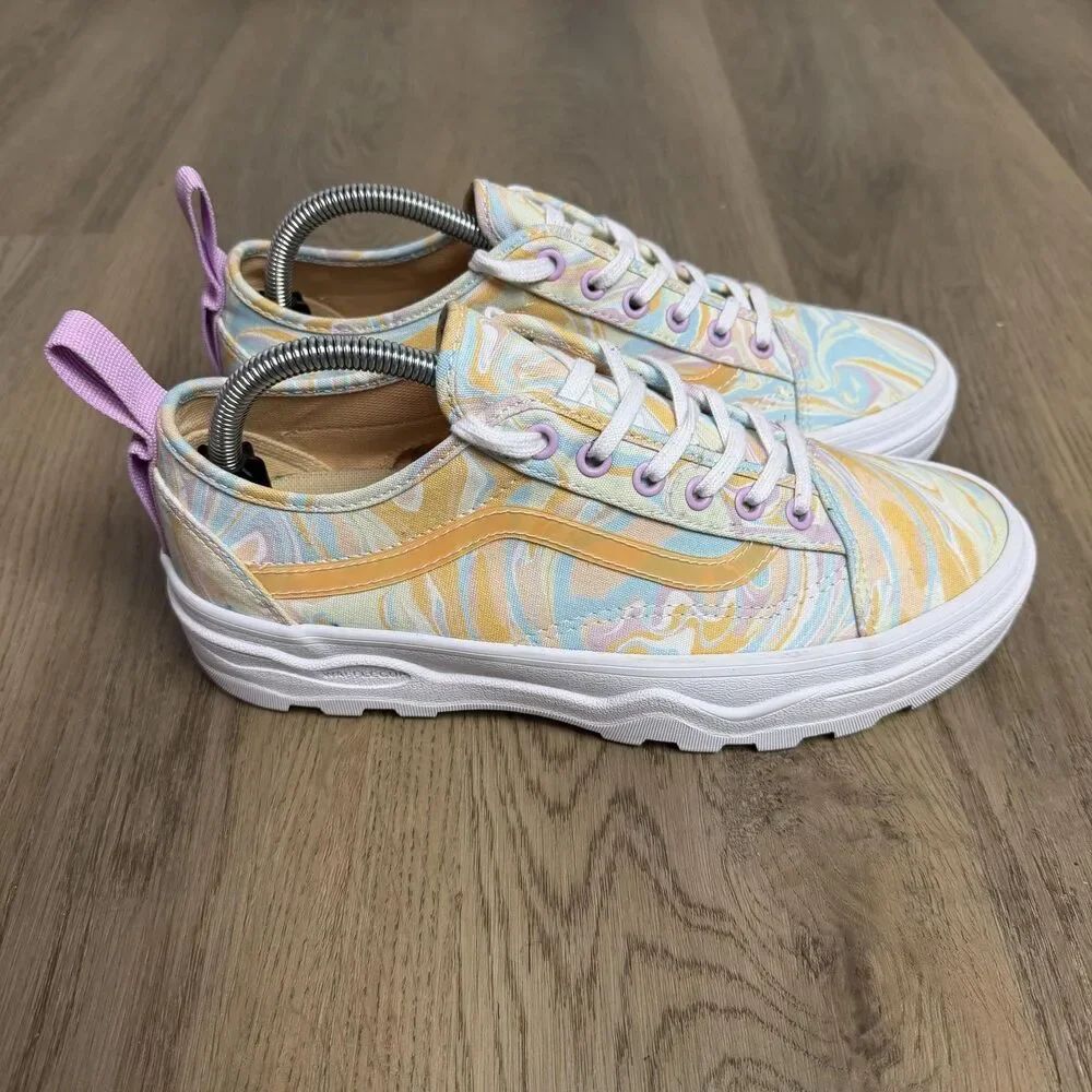 Vans Shoes Mens Size 8 Multicolor Tie Dye Canvas WaffleCup Sneakers